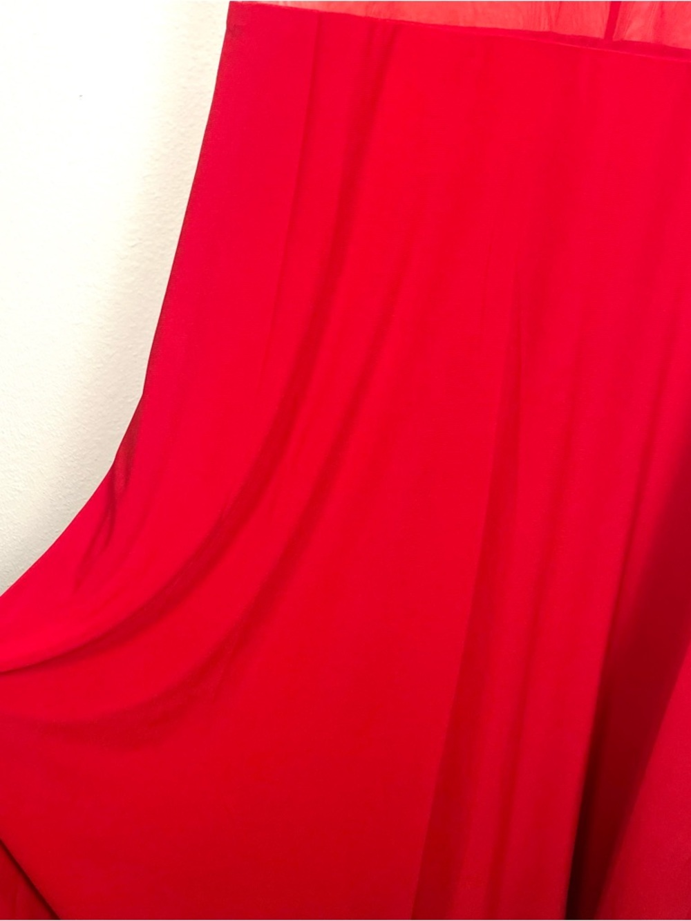 NWT Mac Duggal Ieena Red Sleeveless Mesh Panel Maxi Dress Evening Gown Size 2 - Picture 7 of 10